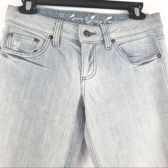 Juicy Couture The Ryan Light Wash Zipper Cuff Denim Jeans - Picture 3 of 12